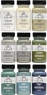 FolkArt Home Decor Ultra Matte Chalk Finish Acrylic Craft Paint Set Formulated for No-Prep Application Designed for Beginners and Artists, 2 oz Bottles, Top Colors