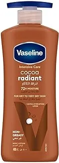 Vaseline Body Lotion Cocoa Radiant with Cocoa Butter, Non-Greasy Formula, Restores Glow To Dull, Dry Skin, 400ml