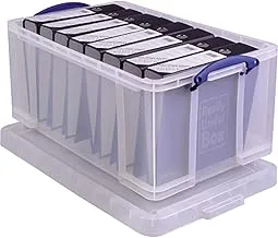 Really Useful 64 Litre Storage Box, Clear