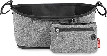 Skip Hop Universal Stroller Organizer: Insulated Beverage and Essentials Stroller Caddy, Heather Grey