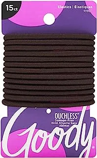 Goody 1941204 Ouchless Braided Elastics, Brown ' 15 Units