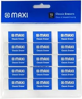 MAXI CLASSIC DUST FREE ERASER MEDIUM POLY BAG OF 15PC, BC-15