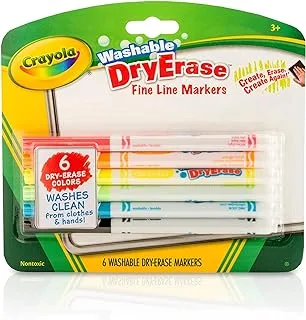 6 Ct. Dry-Erase Fine Line Washable Markers