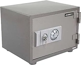 Mahmayi Secure Fire Safe with Dial and Key, Grey, SD103 Fire S