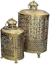 Dubai Garden Centre Gold Metal Lantern, Large