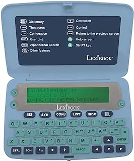 Lexibook D650EN The English Dictionary, Definitions, Thesaurus, Grammar, Phonetic Spellchecker, with Battery, Blue/Grey