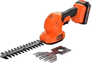 BLACK+DECKER Cordless Electric Shear Shrubber, POWERCONNECT Series, 18 V, 2 Ah Li-Ion Battery, 1 A Charger, Orange/Black - BCSS18D1-GB,