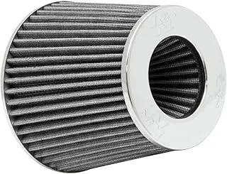 K&N Universal Clamp-On Air Filter: High Performance, Premium, Washable, Replacement Filter: Flange Diameter: 4 In, Filter Height: 5.5 In, Flange Length: 1.125 In, Shape: Round Tapered, RG-1001WT