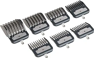 Andis Master Series Premium Metal Hair Clipper Attachment Comb 7 Piece Set, Black, 7 Count (Pack Of 1)