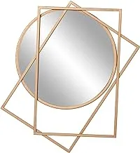 Patton Wall Decor 21x24 Gold Layered Geometric Wall Accent Mirror