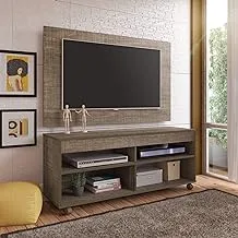 Artely Cross Tv Table And Wall Panel For 47 Inch Tv, Cinnamon Brown, Panel: W 120Cm X D 3 Cm X H 73.5 Cm - Tv Table W 120 Cm X D 35 Cm X H 50 Cm