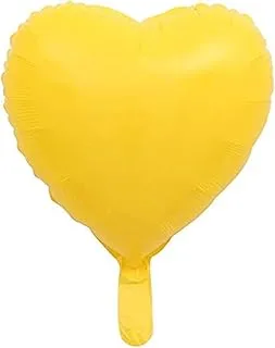 PARTY TIME - 1Pc. 18 Inches Big Heart Shaped Balloons Huge Yellow Foil Balloons for Valentine's Day Love Balloons Heart Balloons for Wedding Engagement Anniversary Party Favor Decorations