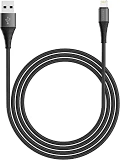 LAZOR Flow CL32 USB-A TO Lightning Fast Charging Cable, Premium 1 Meter, 2.4A Fast Sync and Charge Cable,Black