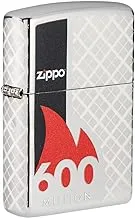 Zippo Lighter 49272 600Th Million Collectible 360° Laser Engraved Design | Windproof | Metal Material - Chrome, One Size