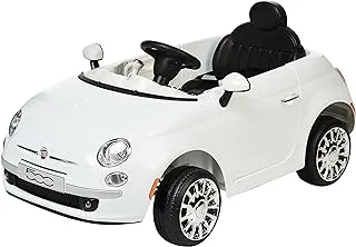 Dorsa Fiat 500 Children's Ride on Electric Car, White, 651-D