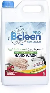 Bcleen بيكلين Antibacterial Hand Wash Soap Liquid Refill With Moisturizing Rose Scent, 5 Litres