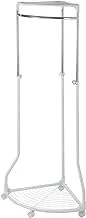 WENKO Pointy Clothes Rack, Chrome Plated Metal, Adjustable & Extendible, Portable, Home Garment Storage & Space Saving, 70x112-166x55cm, Chrome