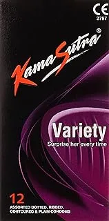 Kamasutra Variety Condoms 12Pcs, Medium