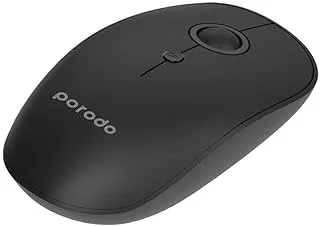 Porodo 2 in 1 Wireless Bluetooth Mouse 2.4 GHz V5.0, Black, PD-WM24BT-BK