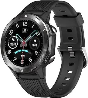 Xcell CLASSIC Smart Watch Fitness Tracker مع مراقب معدل ضربات القلب طوال اليوم وتنبيه المكالمات والرسائل لهواتف iPhone Android - أسود