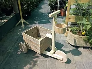 Dubai Garden Centre Wooden Bicycle Planter Box for Garden