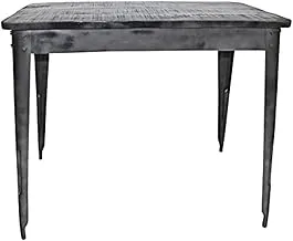 Dubai Garden Centre Iron and Wood Bar Table, 120 cm Length