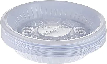 Hotpack Disposable Food Serving Plastic Round Plate white 7 Inches, 25 Pieces