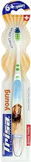 Trisa Young Toothbrush, Smart Clean, Finest Swiss Oral Care, 6+ years, Effectively Clean Teeth, While The Soft Bristles On The Inner Groove Can Gently Massage The Gums, 1pc. Assortment