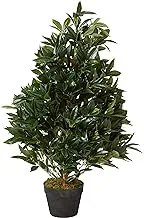 Nearly Natural 3-Ft. Bay Leaf Artificial Topiary UV Resistant (Indoor/Outdoor) Silk Trees Green