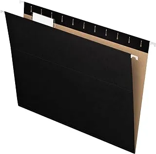 Pendaflex Recycled Hanging Folders, Letter Size, Black, 1/5 Cut, 25/Bx (81605)