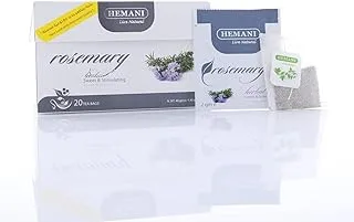 Hemani Herbal Tea Rosemary-20 Tea Bags, Sweet Smelling, Aromatic. Stimulates Blood Circulation. Supports Digestion. Helps In Hair Growth.