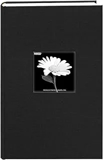 Fabric Frame Cover Photo Album 300 Pockets Hold 4x6 Photos, Deep Black