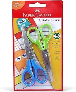 Faber-Castell Student Scissors Of 3Pc 12.7 cm In A Blister