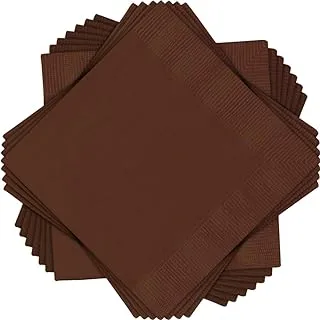 Unique Beverage Napkins 20 Pieces, Brown