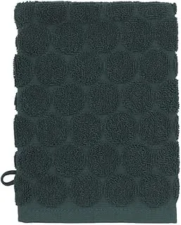 Hema Polka Dot Cotton Wash Cloth, 16 Cm Length X 21 Cm Width, Dark Green