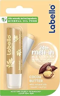 LABELLO Lip Balm, Moisturising Lip Care, Cocoa Butter, 4.8g