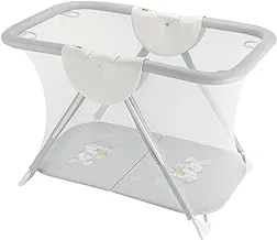 Cam Brevettato Compact Fold Playard (0-15Kg) - Grey - Kids can play and rest - Easy to clean