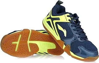 LI-NING Volvo Badminton Shoes,Size Uk 7.0 (Navy/Lime)