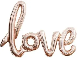 PARTY TIME - Giant Rose Gold 108cm Love Cursive Foil Balloon الذكرى السنوية لحفلات الزفاف وحفلات عيد الحب