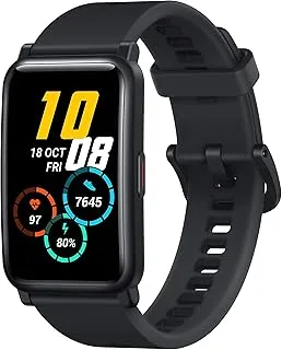 HONOR Watch ES 1.64'' AMOLED Color Screen, 10-Day Battery, 24/7 Heart Rate And Sleep Tracking, Blood Oxygen Monitoring, 50 m Water Proof, 95+ Workout Modes, Meteorite Black, USB