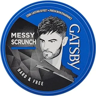 Gatsby Hair Styling Wax Hard & Free | Creates a Messy Scrunch Style With Twists and Layered Flow | 75gm