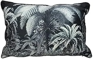 Dubai Garden Centre Velvet Cushion Plants , 40 cm x 60 cm Size, Black