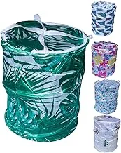 IN.HOUSE Pop Up Mesh Laundry Hamper with Zip Basket, Convenient Carrying Handles on Bin Two Handles, Size 35x45cm, Assorted color, LB-1015, LB1015