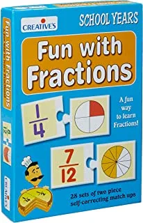 Creative's Fun With Fractions |0695| 28 sets of two piece self-correcting match ups! for children 6 Yrs and above