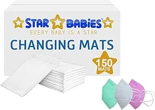 Star Babies Disposable Changing mats - White with 3 Sanitizer , Pack of 150