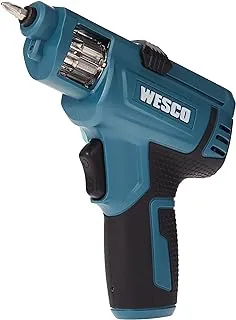 Wesco 3.6 Volt Lithium Screwdriver, Powerful, With Led Light, 6 Bits Included, 3.5 Nm Torque, 3.6V, Ws2013