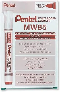 Pentel 4.2mm Bullet Tip White Board Marker Every Day Use - Red (Pack Of 12)