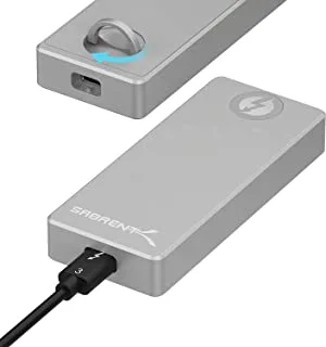 Sabrent Thunderbolt 3 Certified M.2 Nvme Ssd Tool-Free Solid Aluminum Enclosure (Ec-T3Ns)