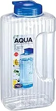 Locknlock Hap736 Water Bottle, Clear/Blue, H 13.6 X W 26.2 X D 8.4 cm, 2.1 Liter