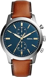 Fossil Mens Quartz Watch, Analog Display And Leather Strap Fs5279 One Size